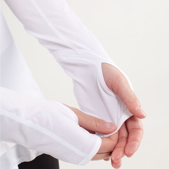 Lululemon Athletics Lululemon Run: In The Sun Pullover White Long Sleeve Sz 8 - Picture 4 of 15